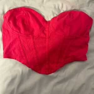 Pink sweetheart crop top